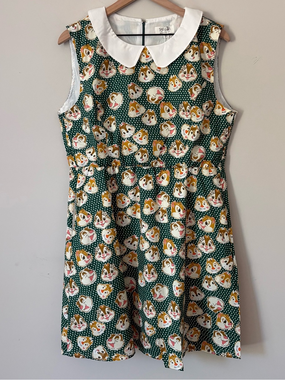 Tulip B Polka Dots Squirrel Print Midi Dress